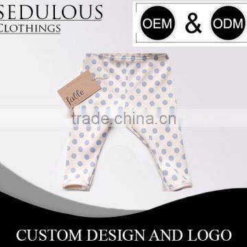 Organic cotton Baby girls leggings with customized trendy attractive designs