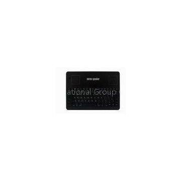 Rechargeable Bluetooth Leather iPad Keyboard Case with Stereo Speakers