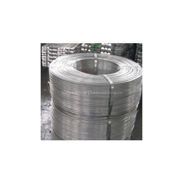 Aluminium Grain Refiner, Aluminium Silicon Master Alloy, AlSi AlTi5B1 9.5mm dia coiled rod , length 1m/0.5m