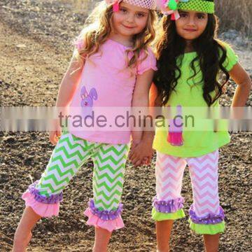 Unique Design 2 pcs Bulk Wholesale Kids Easter Bunny Clothing With High Quality