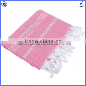 2017 hot selling nice quality 100x180cm hamam turkish bath towel with tassels