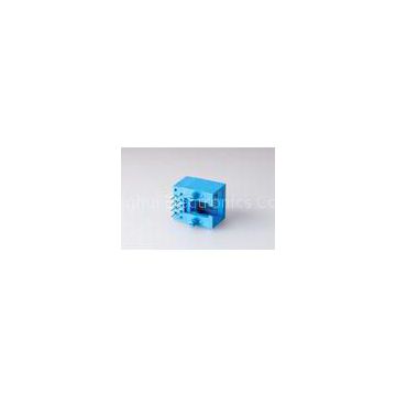 Full Plastic RJ11 RJ45 Jack Without Led Tab Down 8P8C  Single Port Color Blue