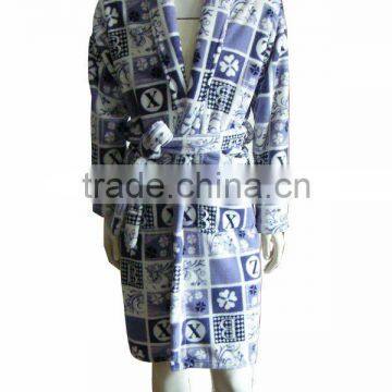 Printed Bathrobe Hotel Bathrobe Microfiber Fleece Bath robe