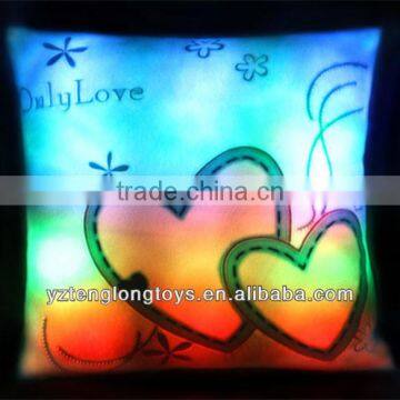 Custom led night light plush pillow