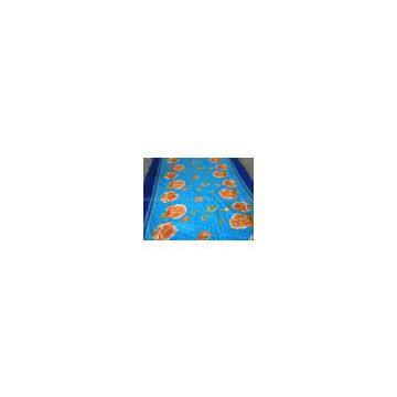 YELLOW FLOWER WITH BLUE BACKGROUND POLAR FLEECE BLANKET