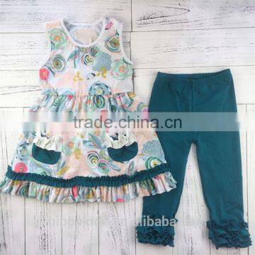 Newest sale unique design soft girls wholesale outfits