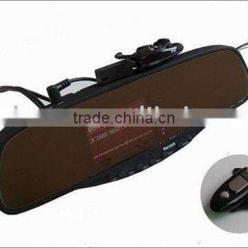 Car DVR Wireless Camera Bluetooth Handsfree Rearview Mirror Car Kit