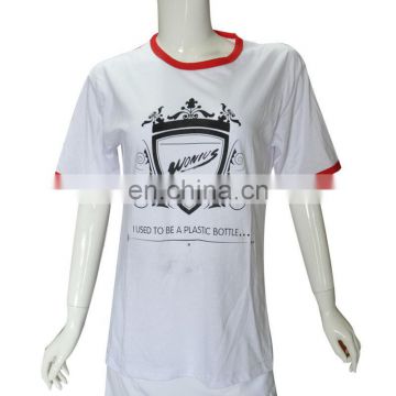 hot sale white printing t shirt rpet