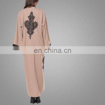 2017 Newest Embroidery Muslim Kimono Latest Ethnic Women Clothing Adult Age Group Dubai Baju Cardigan photo-3