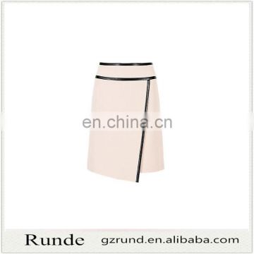 Latest skirt design pictures lady skirt in flippy hem women midi skirt 2015