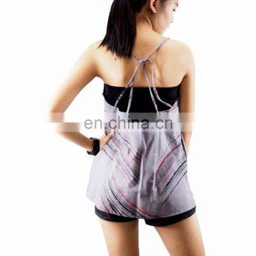 NAPAT Painted Cotton Casual Colorful Tank Sexy Woman Summer Beach Shirt For Wholesale photo-2