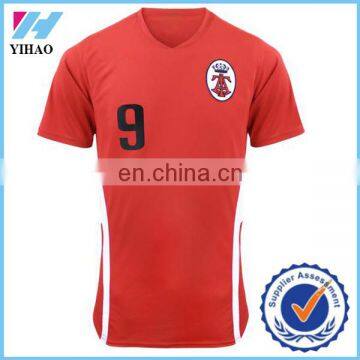 Yihao 2015 high quality mens short sleeve soccer jersey cheap wholesale football jerseys