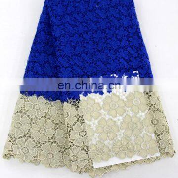 Latest guipure lace fabric african cord lace wedding tulle lace fabric withstones