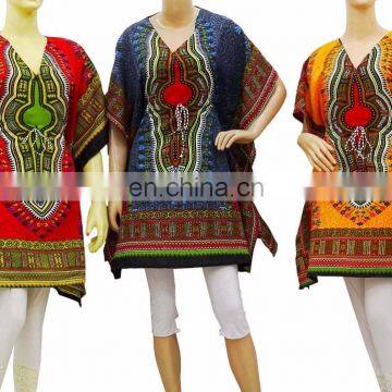 African caftan Night wear polyester maxi poncho colorful design Women Long Kaftan Hippie Boho Dress Kimono new Look Plus Size