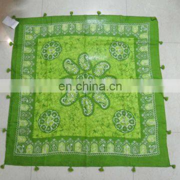 Printed Sqaure Scarf With Tassels
