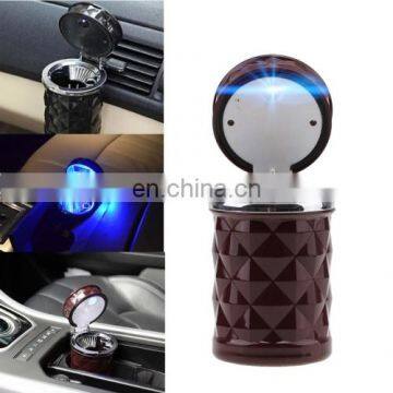 Diamond Facets Car Ashtray with LED Light