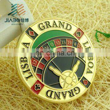 custom good luck souvenir game metal poker chip token coin