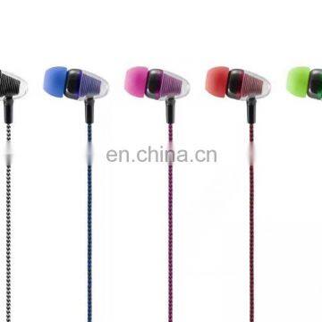Braided Wire Cheap Earphone With Mic Cell Phone In-ear Headset for Smart Phone photo-3