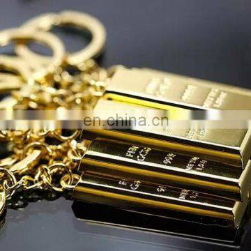 Business Gift Fine Gold 999.9 Gold Bar Keychain with Logo