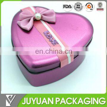 2016 heart shaped fancy printed metal gift tin box walmart gift tin can for candy wholesale