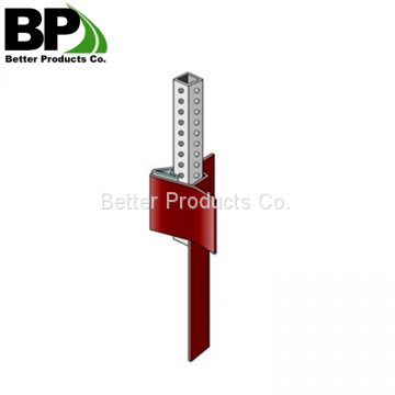 Perforated telescoping sign post