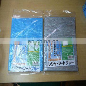 180cm*180cm 50g disposable blue leisure HDPE PE tarpaulin sheet for Japan market