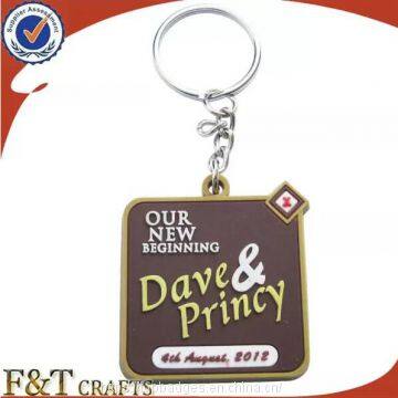 Custom made high quality 2D / 3D soft enamel pvc keychain