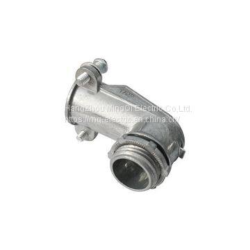 Zinc Flex Conduit Angle Squeeze Connector