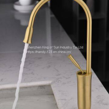 Golden Brush Brass Single Handle Kitchen Faucets