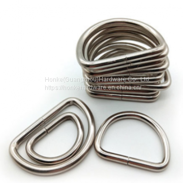 Luggage Bags Accessories High Polished Silver 316 Stainless Steel Welded D Ring