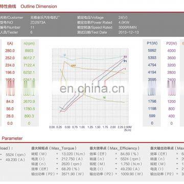Nine Teeth Shaft 24V 4.0KW DC Motor Electric Car photo-6