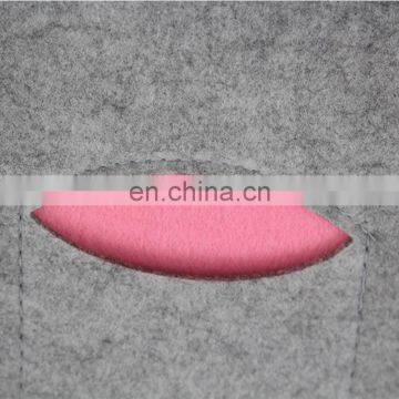 Two Color Felt 5-pockets Cell Phone Holder Organizer Vertical Storage Bags photo-6