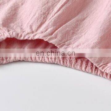 Pure Color Casual Wear Newborn Romper Long Sleeve Cotton One Piece Jumpsuit photo-4