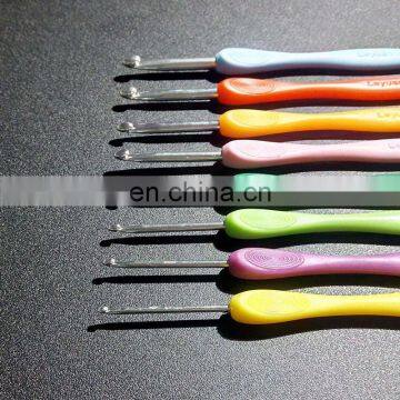 Knitting Tool Sweater Needle New Color Plastic Handle Aluminum Crochet Fingerprint Handle Needle Hooks photo-3