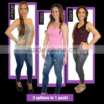 Wholesale As Seen On TV Women Fashion Print Slim Jeggings photo-4