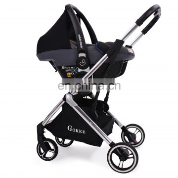 Baby Stroller 3 In 1 High Landscape Multifunctionc stroller Folding Seasons with adapter