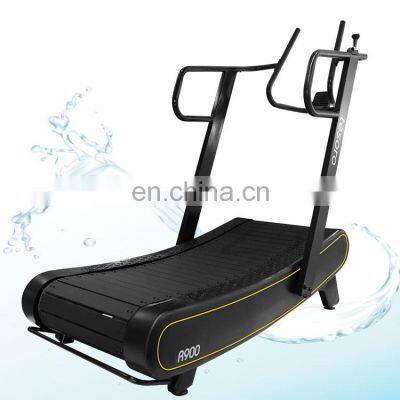 quiet fitness gym equipment HIIT Performance Console Curved treadmill & air runner no motor running machine