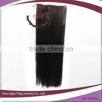 cheap nature straight heat resistant synthetic hair extension for black hair