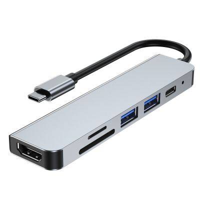 Six In One Docking Station Type C USB C HUB For MacBook Notebook photo-5