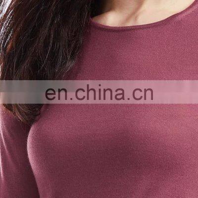 Модельная кофта изCashmere для женщин с круглым вырезом горла photo-3