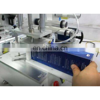 Small Tabletop Flat Bottles Front And Back Rolling Labeler Semi Automatic Labeling Machine