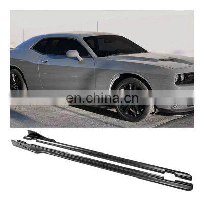 Honghang Car Auto Parts Black PP Side Lip Side Skirts For Dodge Challenger 2012-2019 Side Splitter