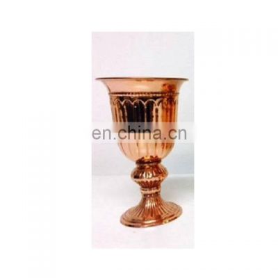 copper plated centerpiece metal vase