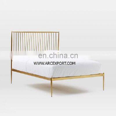 metal bed & furniture with cushions