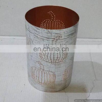iron white coloure shade candle votive