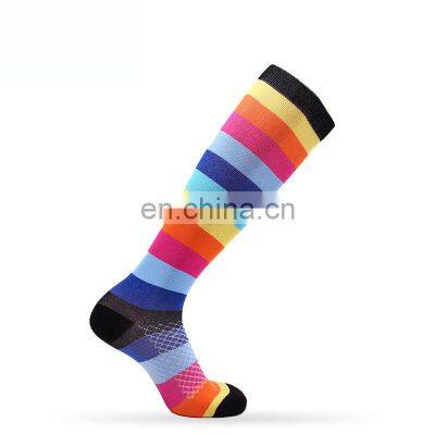 2022 Thigh High Custom Logo Womens Medical Running Sport Colorful Nursing Compression Socks