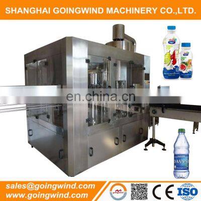 Automatic small scale water bottling plant auto milk yogurt juice beverage drinks 3 in 1 filling machine cheap price for sale