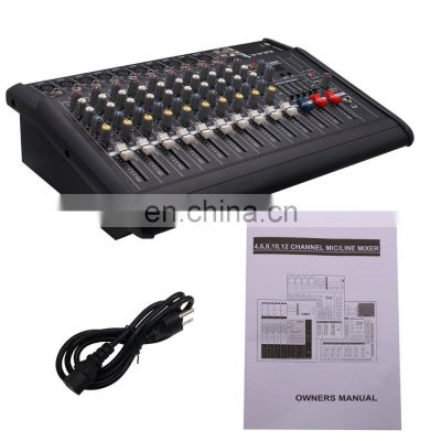 High Quality 2000w 10 Channel Professional Audio Powered Mixer Power Mixing Amplifier Amp with USB