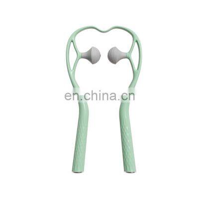 Hand-Held Pressure Relieve Shoulder Dual Point Self Care Neck Massager Tool