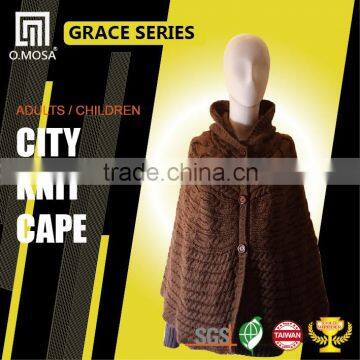 OM3759 3G_6GCH01 Custom Alpaca Cross Cable Knit Cape Poncho Sweater